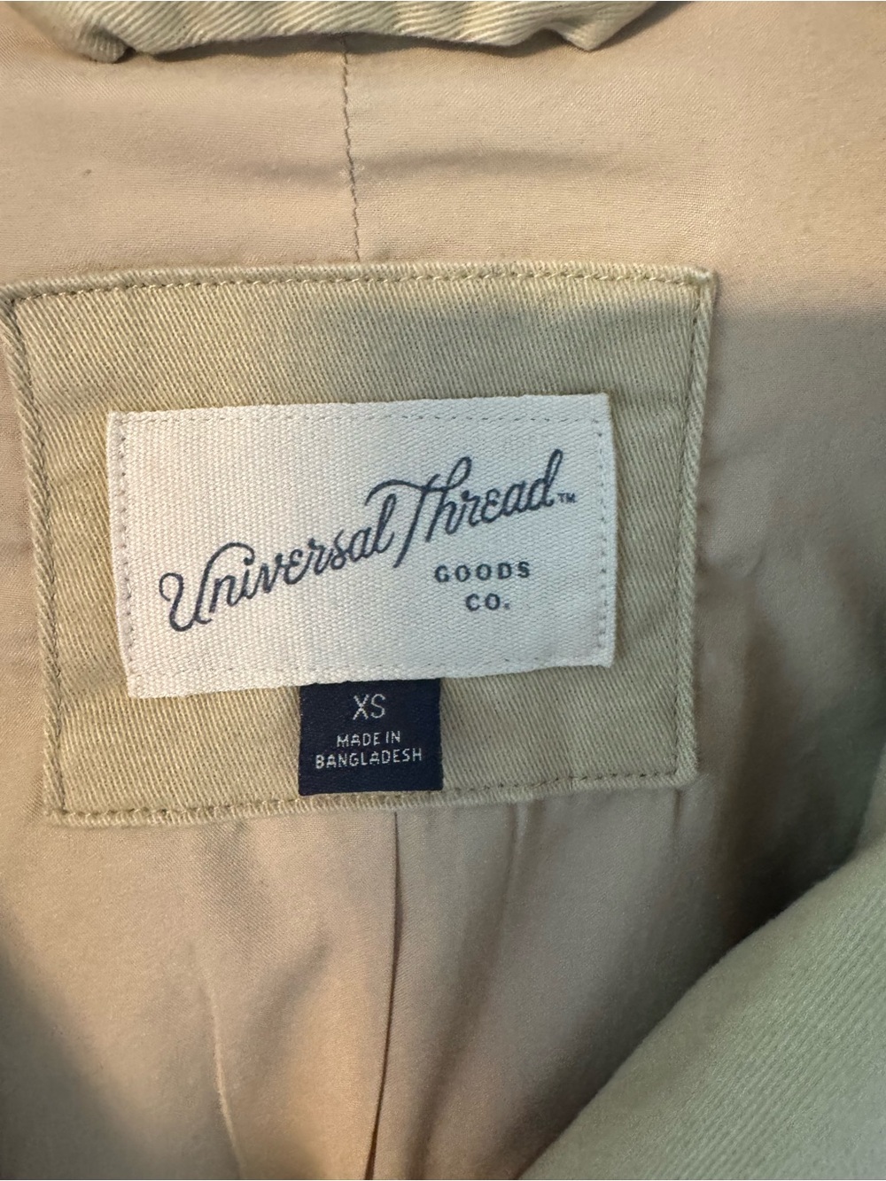 Universal Thread Tan Cropped Trench Jacket - Picture 4 of 4